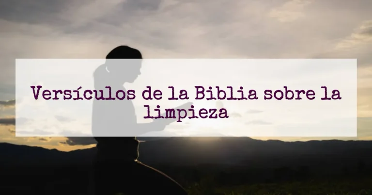 Versículos de la Biblia sobre la limpieza