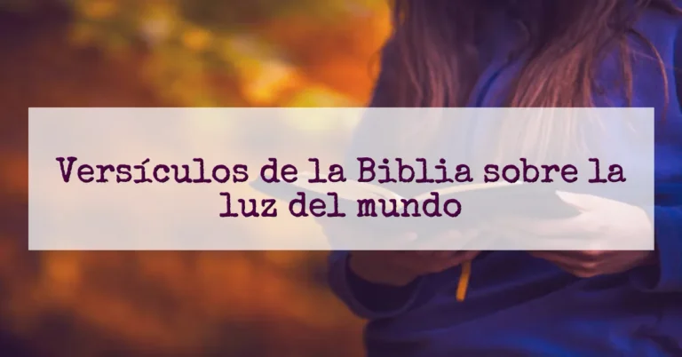 Versículos de la Biblia sobre la luz del mundo