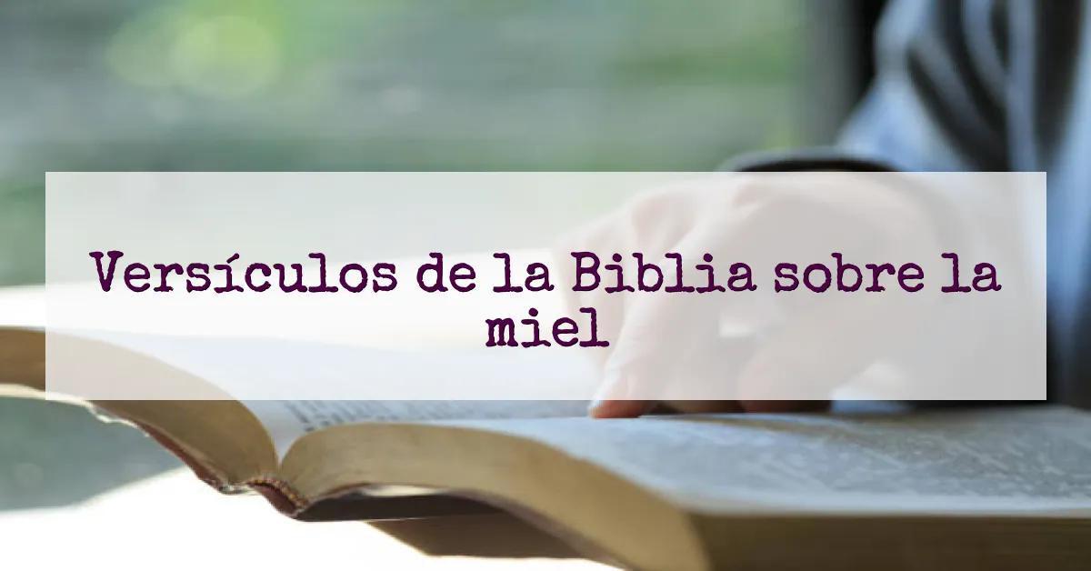 Versículos de la Biblia sobre la miel