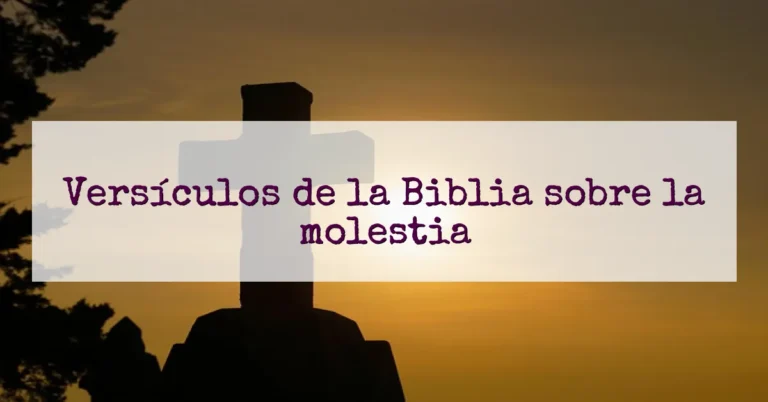 Versículos de la Biblia sobre la molestia