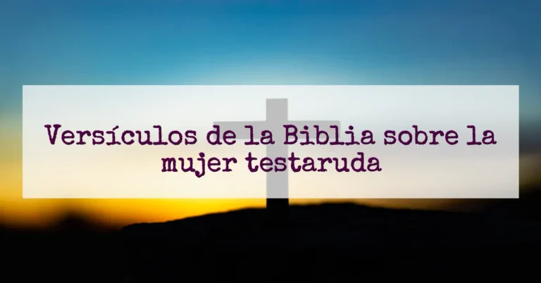 Versículos de la Biblia sobre la mujer testaruda