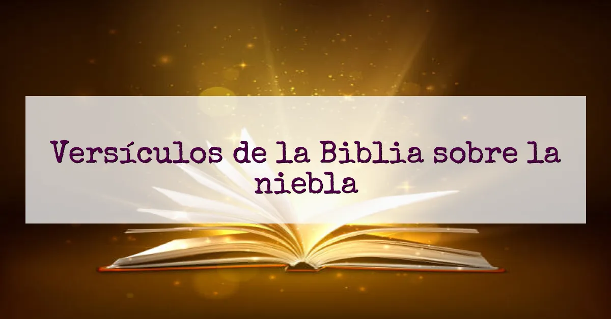Versículos de la Biblia sobre la niebla