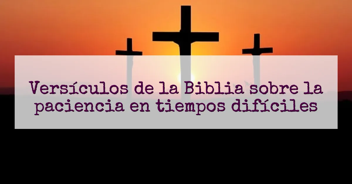 Versículos de la Biblia sobre la paciencia en tiempos difíciles