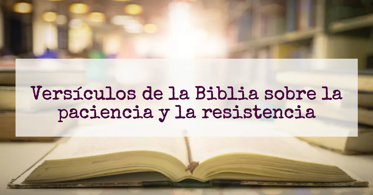 Versículos de la Biblia sobre la paciencia y la resistencia