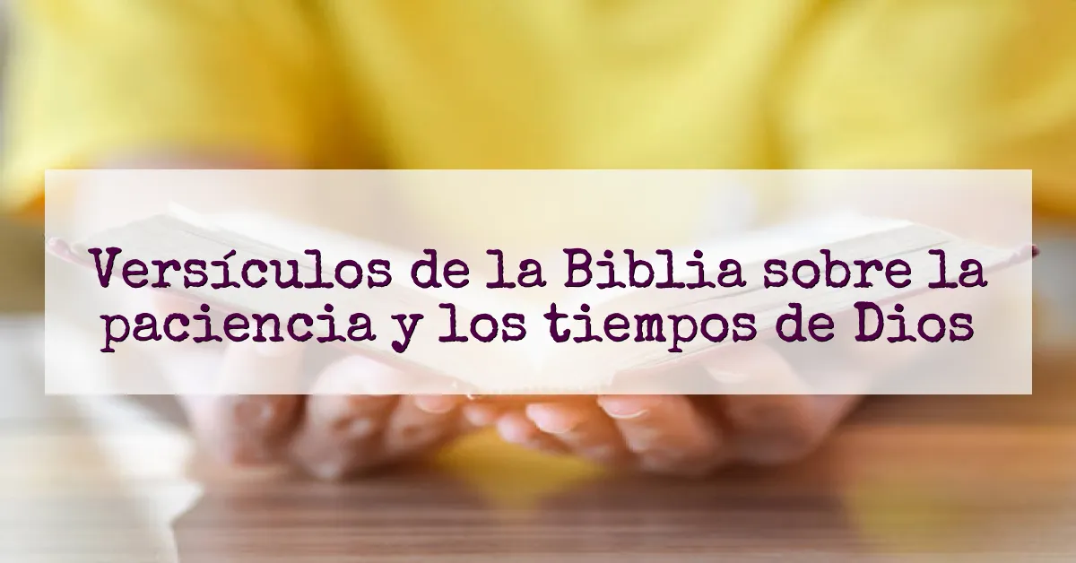 Versículos de la Biblia sobre la paciencia y los tiempos de Dios