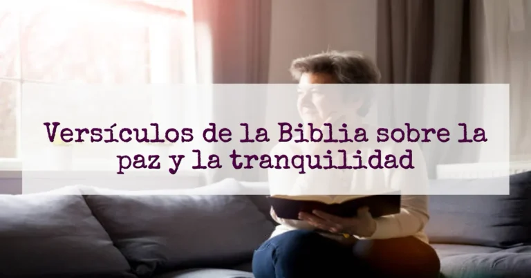 Versículos de la Biblia sobre la paz y la tranquilidad
