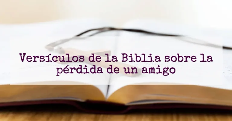 Versículos de la Biblia sobre la pérdida de un amigo