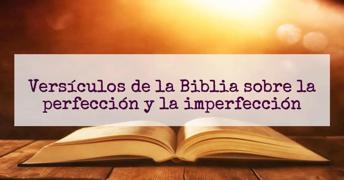 Versículos de la Biblia sobre la perfección y la imperfección