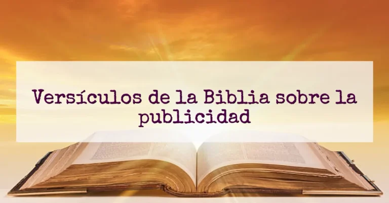 Versículos de la Biblia sobre la publicidad