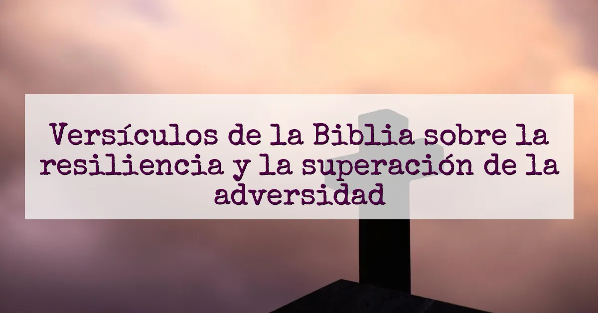 Versículos de la Biblia sobre la resiliencia y la superación de la adversidad