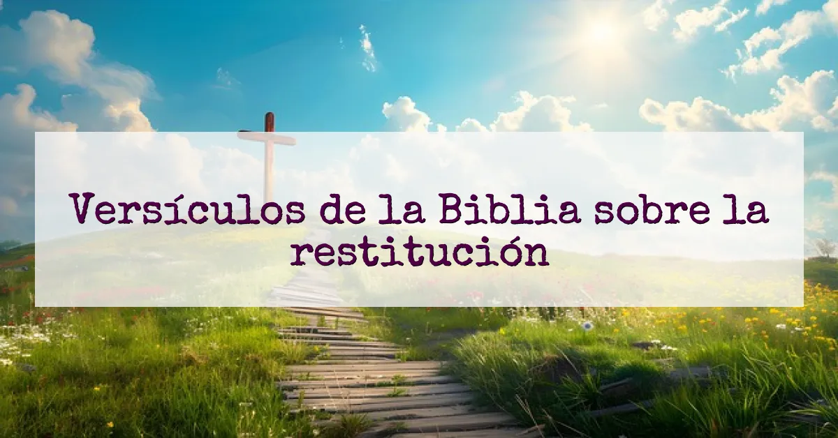 Versículos de la Biblia sobre la restitución