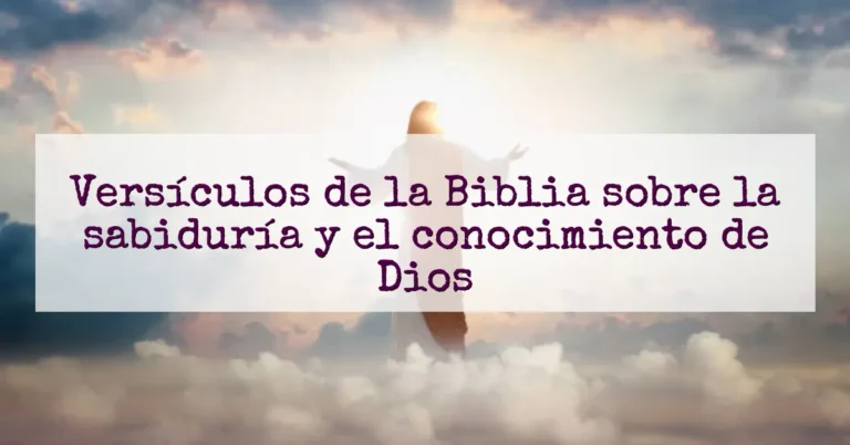 Versículos de la Biblia sobre la sabiduría y el conocimiento de Dios