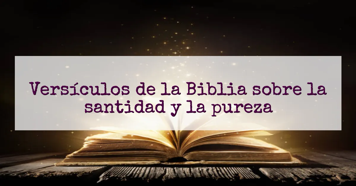 Versículos de la Biblia sobre la santidad y la pureza
