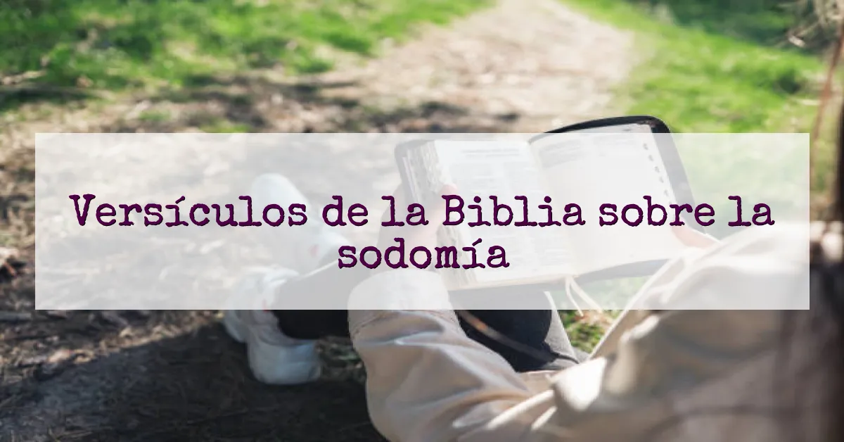 Versículos de la Biblia sobre la sodomía
