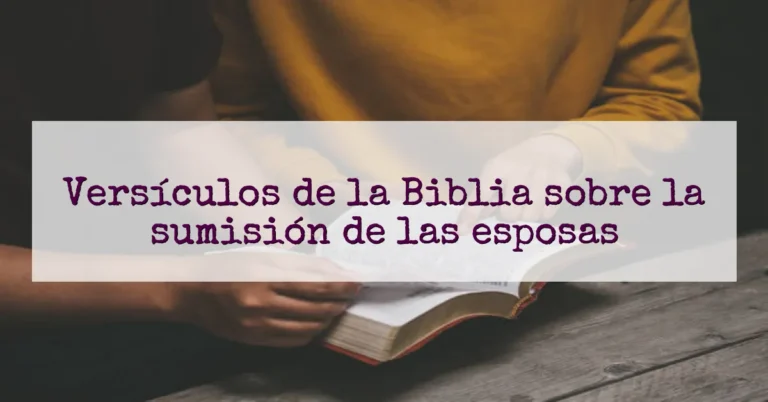 Versículos de la Biblia sobre la sumisión de las esposas