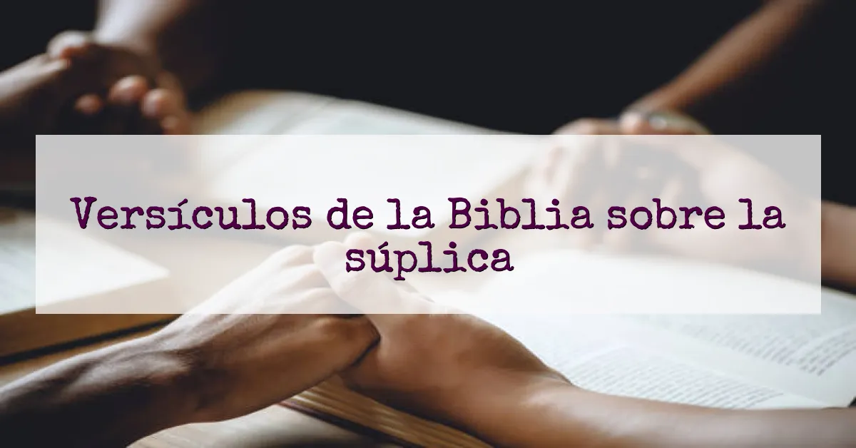 Versículos de la Biblia sobre la súplica