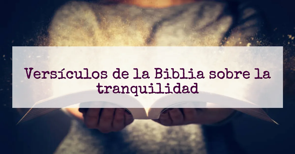 Versículos de la Biblia sobre la tranquilidad