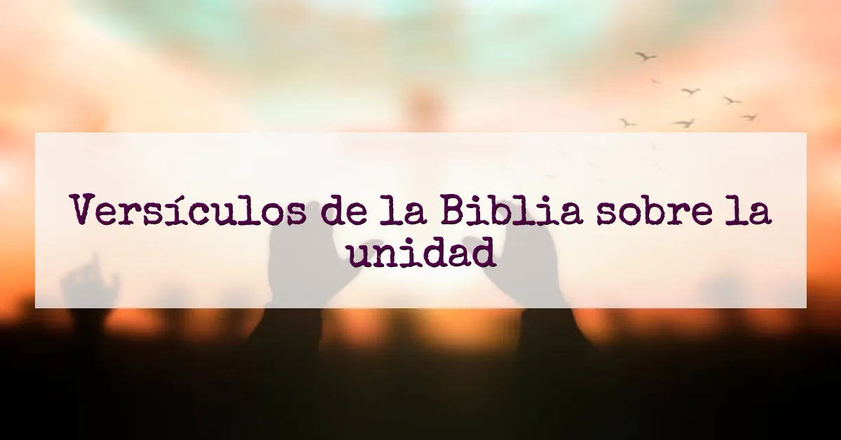 Versículos de la Biblia sobre la unidad