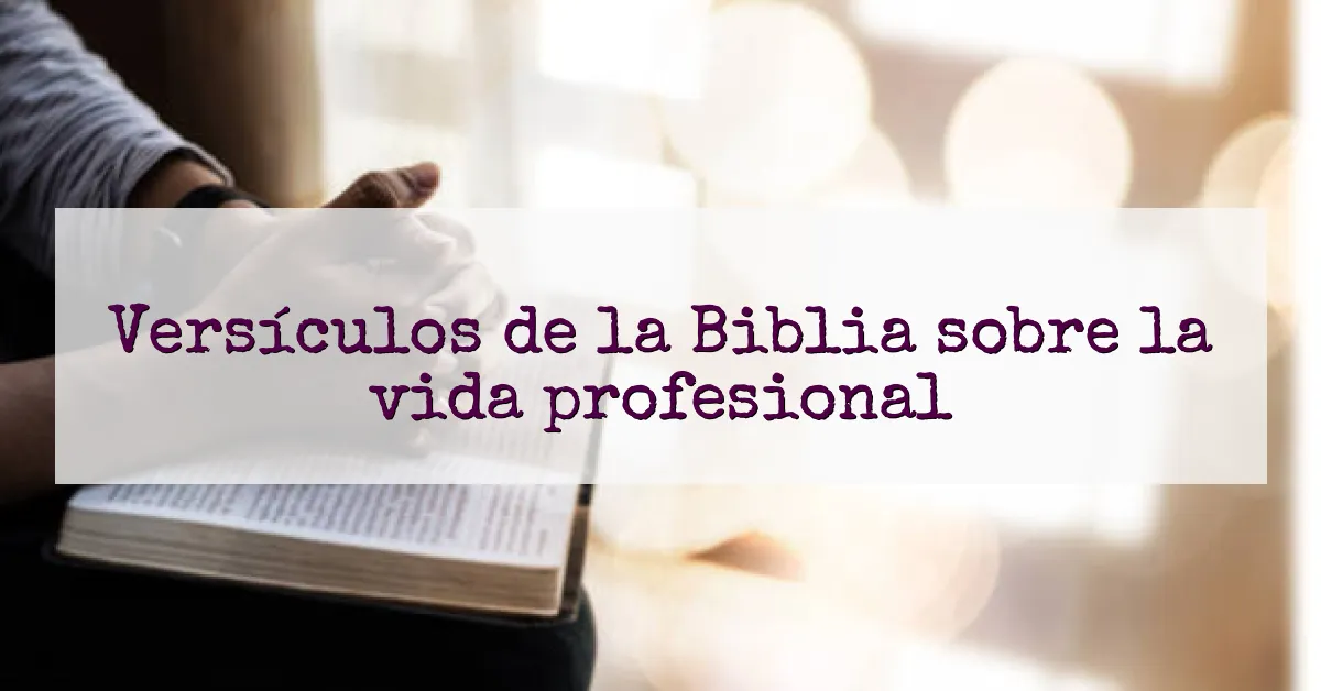 Versículos de la Biblia sobre la vida profesional