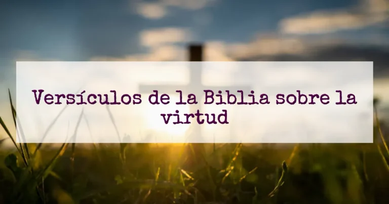 Versículos de la Biblia sobre la virtud