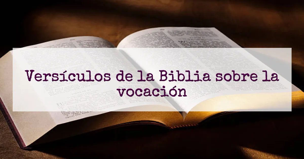 Versículos de la Biblia sobre la vocación
