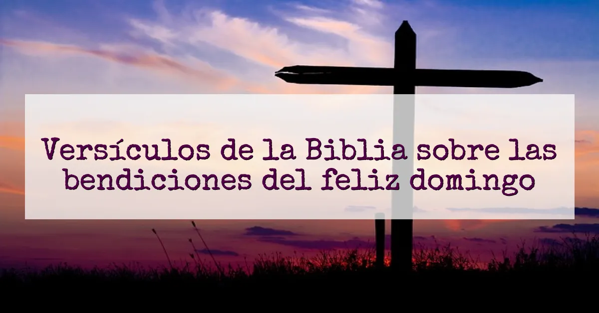 Versículos de la Biblia sobre las bendiciones del feliz domingo