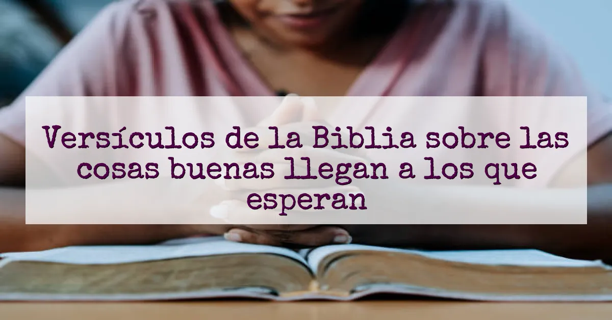 Versículos de la Biblia sobre las cosas buenas llegan a los que esperan