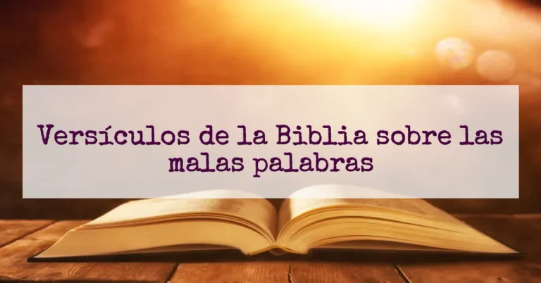Versículos de la Biblia sobre las malas palabras