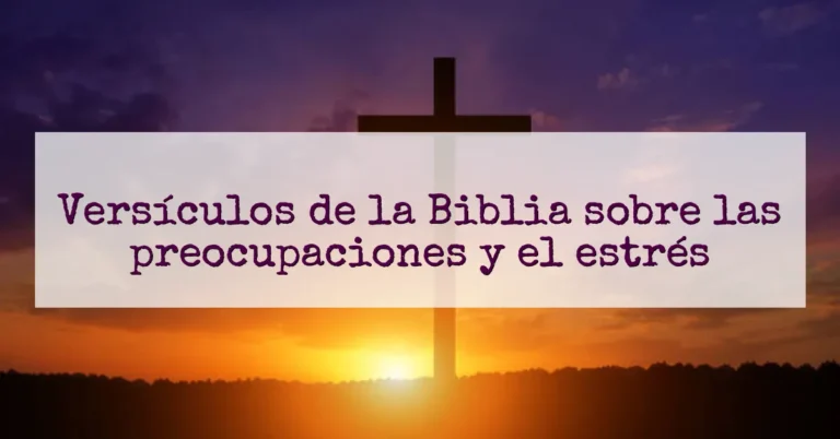 Versículos de la Biblia sobre las preocupaciones y el estrés