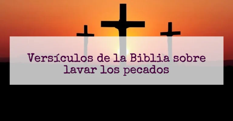 Versículos de la Biblia sobre lavar los pecados