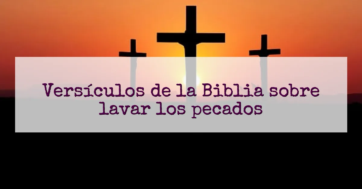 Versículos de la Biblia sobre lavar los pecados
