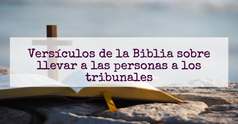 Versículos de la Biblia sobre llevar a las personas a los tribunales