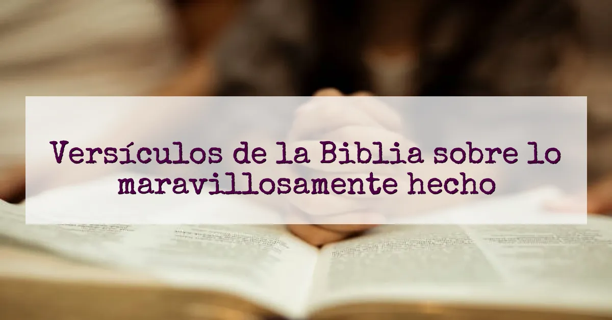 Versículos de la Biblia sobre lo maravillosamente hecho