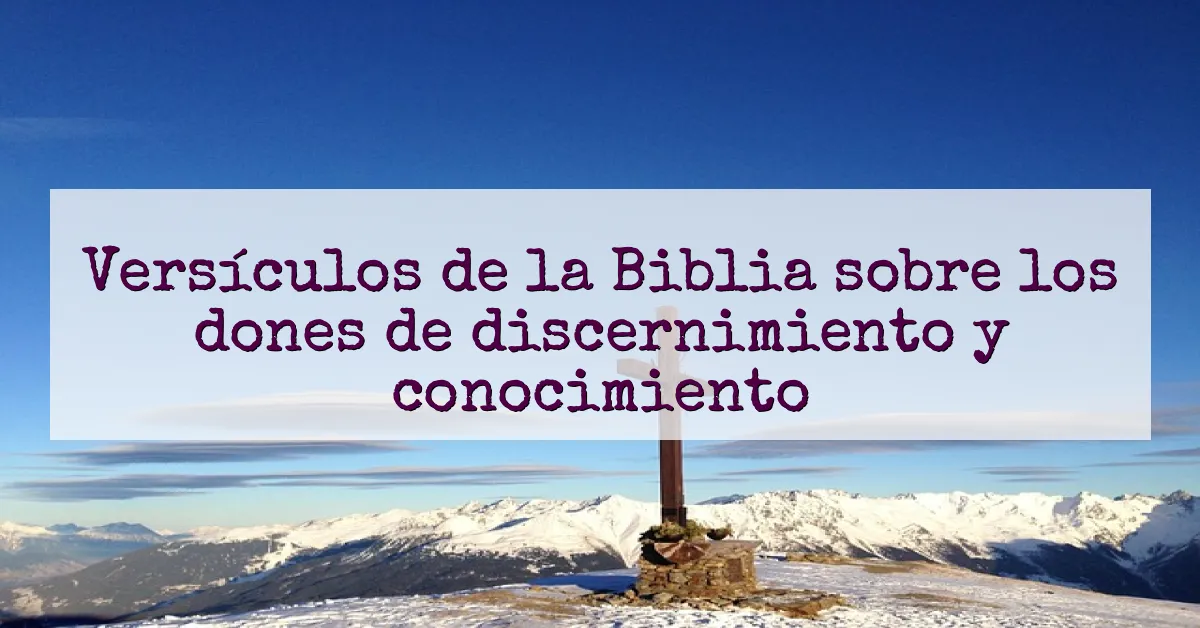 Versículos de la Biblia sobre los dones de discernimiento y conocimiento