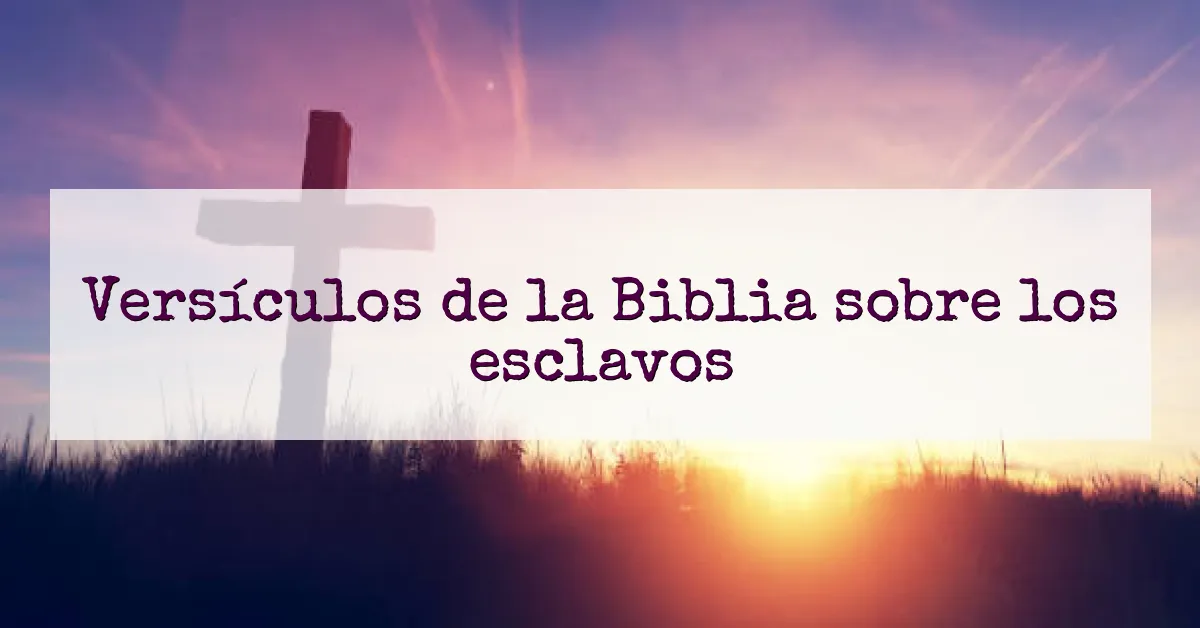 Versículos de la Biblia sobre los esclavos