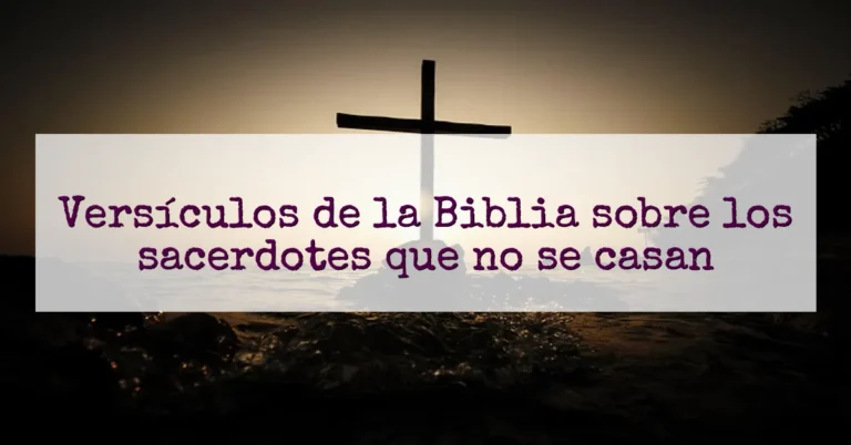 Versículos de la Biblia sobre los sacerdotes que no se casan