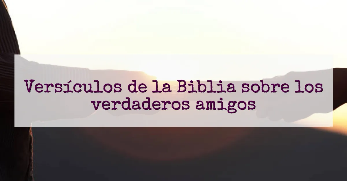 Versículos de la Biblia sobre los verdaderos amigos