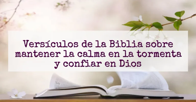 Versículos de la Biblia sobre mantener la calma en la tormenta y confiar en Dios