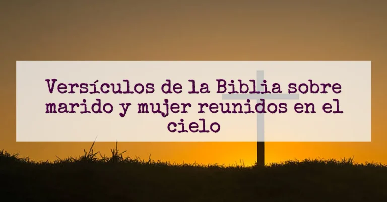 Versículos de la Biblia sobre marido y mujer reunidos en el cielo