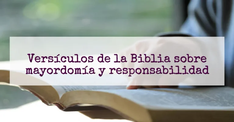 Versículos de la Biblia sobre mayordomía y responsabilidad