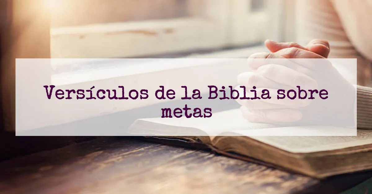 Versículos de la Biblia sobre metas