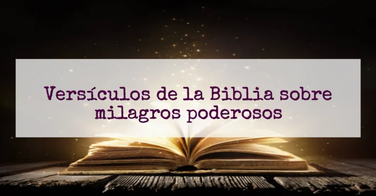 Versículos de la Biblia sobre milagros poderosos