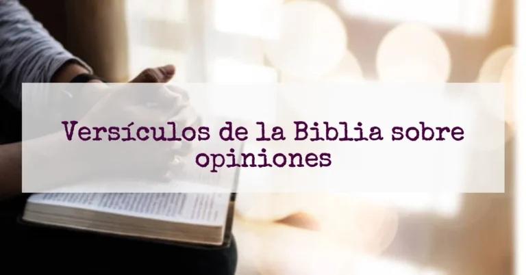 Versículos de la Biblia sobre opiniones