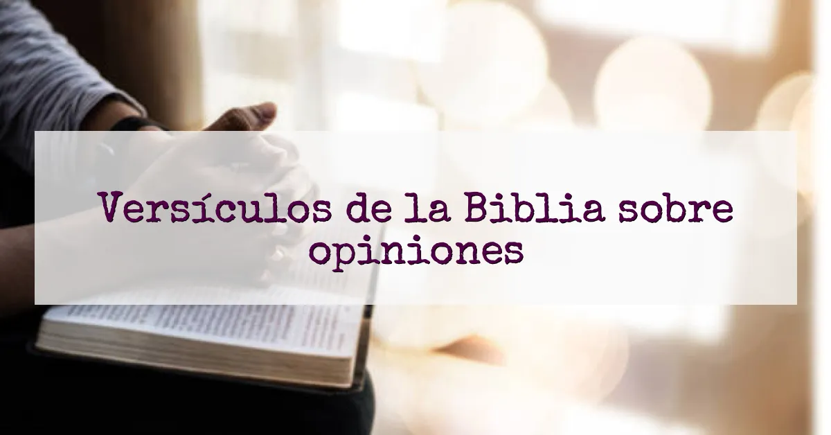 Versículos de la Biblia sobre opiniones