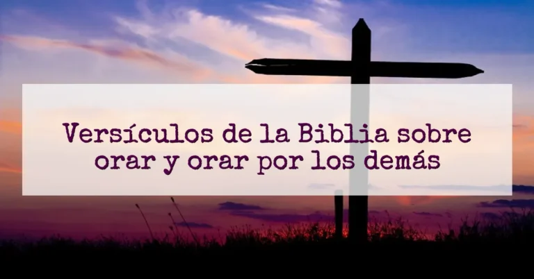 Versículos de la Biblia sobre orar y orar por los demás