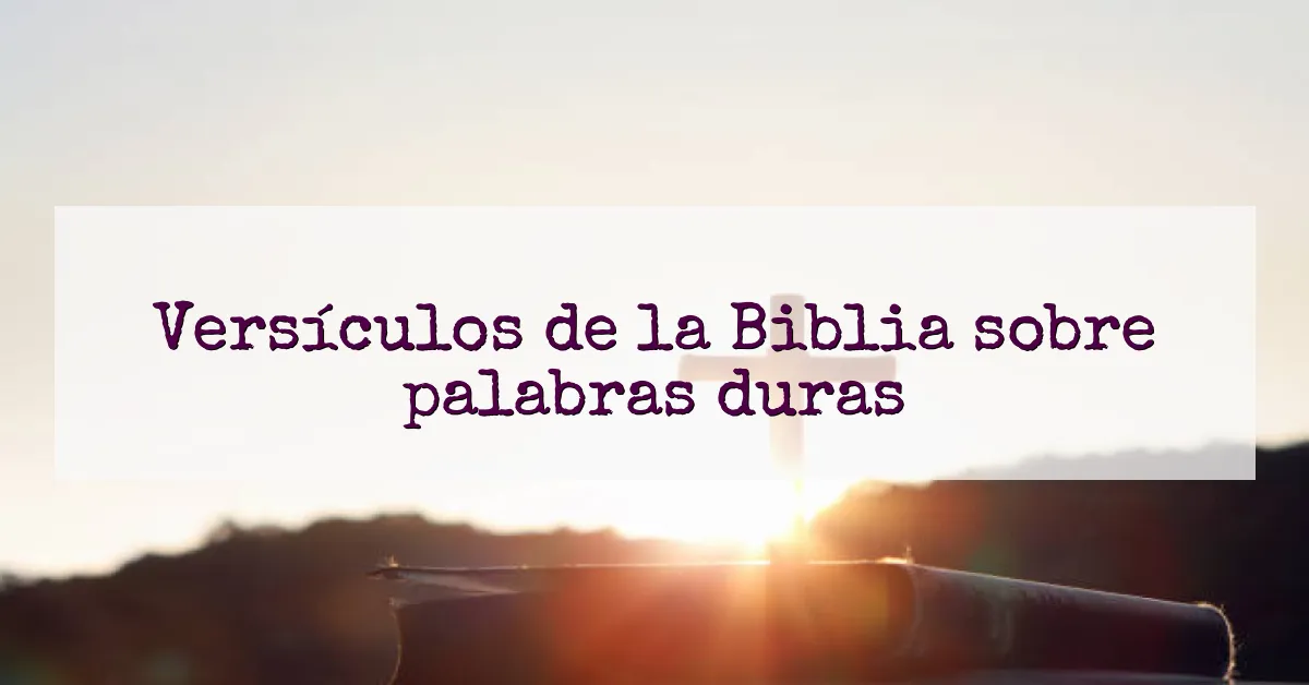 Versículos de la Biblia sobre palabras duras
