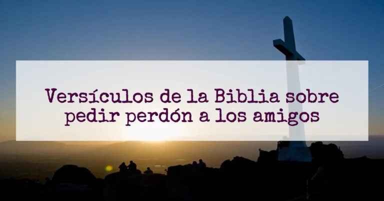 Versículos de la Biblia sobre pedir perdón a los amigos