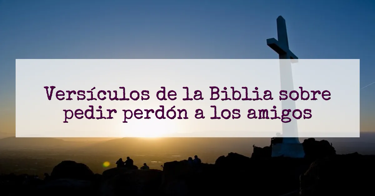 Versículos de la Biblia sobre pedir perdón a los amigos