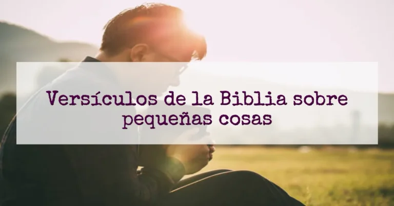 Versículos de la Biblia sobre pequeñas cosas