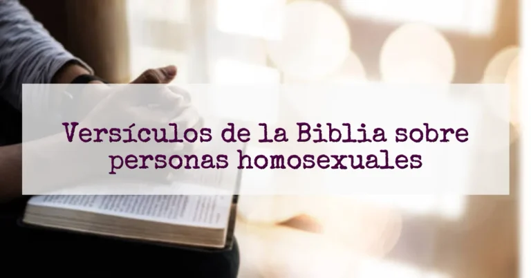Versículos de la Biblia sobre personas homosexuales